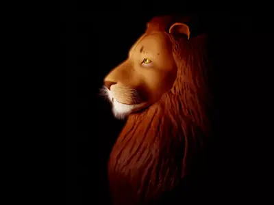 Lion Bust 3D model