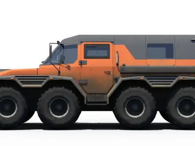 AvtoRoss Shaman 8x8 Offroad vehicle Low-poly 3D model