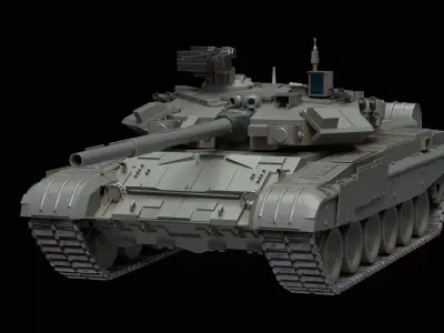 Tank T-90 Low-poly 3D model purchase