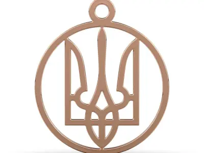 Pendant Ukraine 3D print model