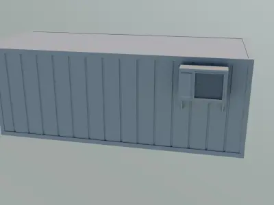 Mud logging cabin Free low-poly 3D model