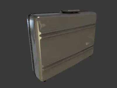 Briefcase with explosives Low-poly 3D model