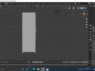 Almirah box Low-poly 3D model