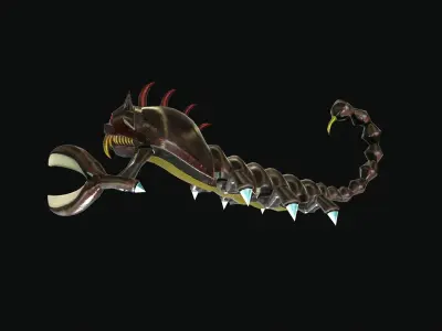 Iron Scorpion Monster 3D Model Low-poly 3D model