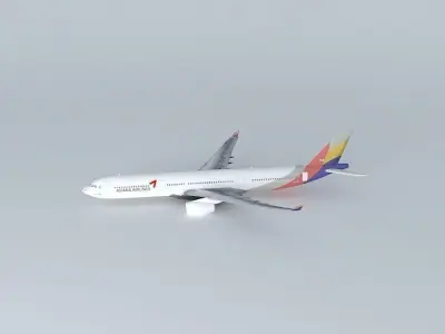 Asiana Airlines Airbus A330 300 3D model