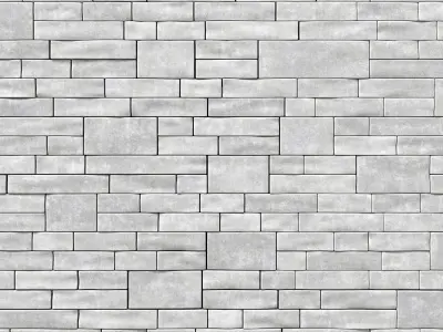 Brick clincer decor wall many part n1 3D model