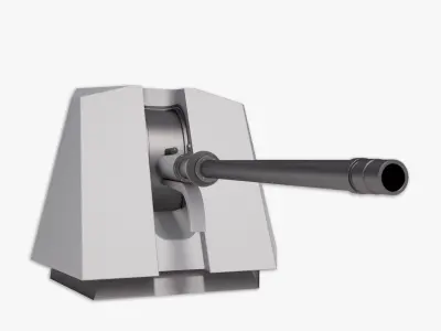 76MM OTO Melara super rapid stealth 3D model