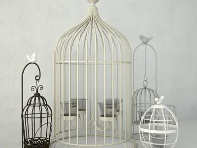 Birdcage Candleholders 3D model