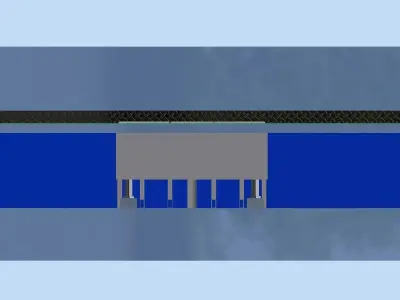 Elevator bridge in sky 3D model