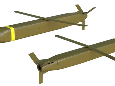 JACKAL Turbo Jet Powered Missile Low-poly 3D model