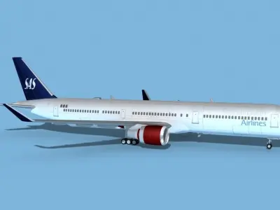 Boeing 767-400 SAS 3D model