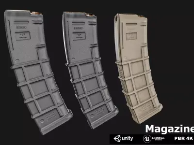 AR-15 Magazines Low-poly 3D model