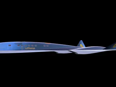 Aqsst MK2 Supersonic business jet Free 3D model