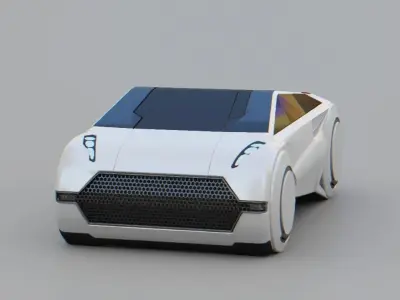 Sci-fi car Free 3D model