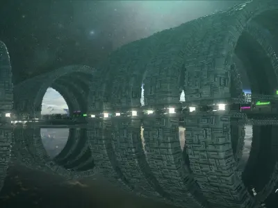 spaceX city station 3D model