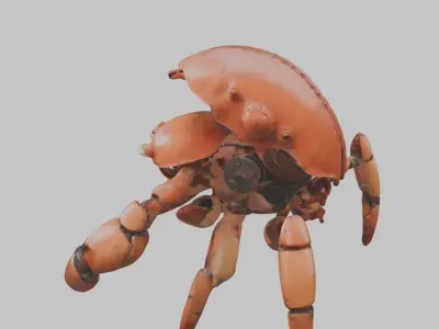Robot Crab Low-poly 3D model