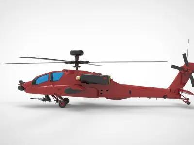 AH-64 Apache RED 3D model