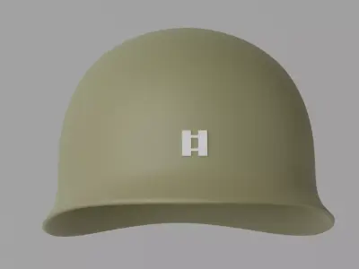 WW2 US M1 Combat Helmet 3D model