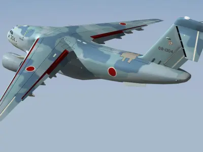 JASDF Kawasaki C-2 Cargo Plane  revised edition 3D model