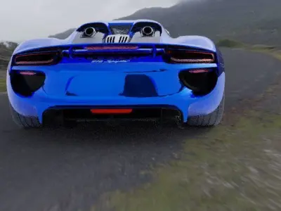 porsche 918 spyder Free low-poly 3D model