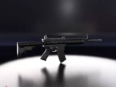 M4 Assault Rifle Low-poly 3D model shop