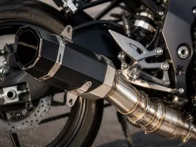 Performance Motorcycle Exhaust Pipe Model 3D model purchase