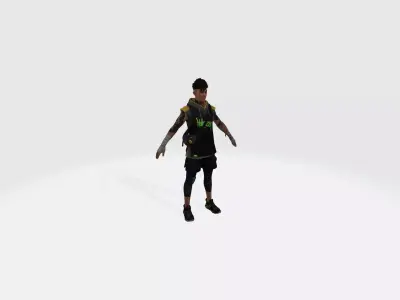 Game cobra Character Low-poly 3D model