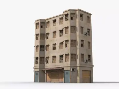 Arab Middle East Building x29 Low-poly 3D model