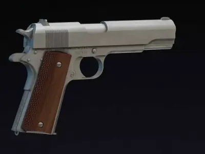 Dan Wesson M1911 ACP Low Poly Low-poly 3D model