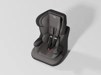 Baby Plus Myla Platinium 9-36 kg Isofix baby car seat S Low-poly 3D model