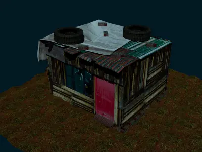 Shanty cabin Free low-poly 3D model
