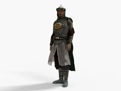 Persian Warrior Low-poly 3D model