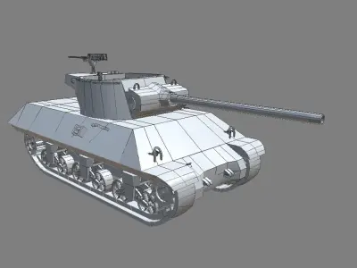US Tank Destroyer M36 Jackson 3D model