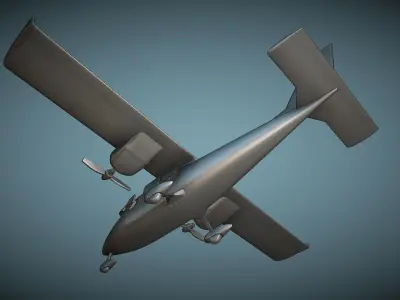 Partenavia P-68C Victor - 3D Printable Model 3D print model