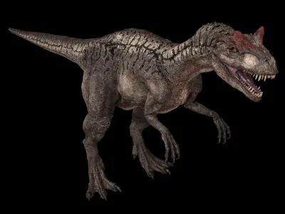 Allosaurus dinosaur Low-poly 3D model