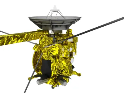 Cassini Huygens Low-poly 3D model