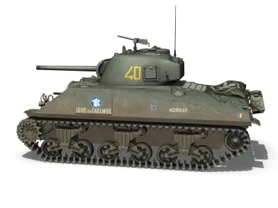 M4A2 Sherman - Brive la Gaillarde 3D model