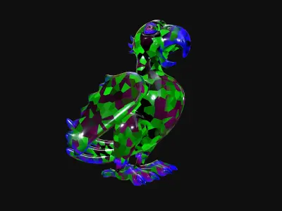 Crystal Parrot Low-poly 3D model