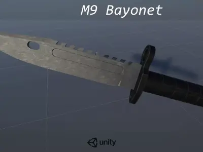 M9 Bayonet Combat  Knife Low-poly 3D model