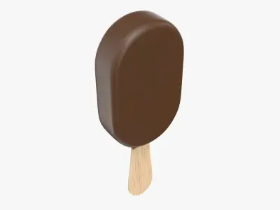 Ice Cream Bar - Chocolate 3D model