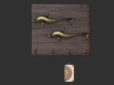 Key Holder Fish 3D model