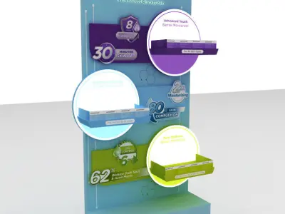 Standee Display Cosmetic Free 3D model