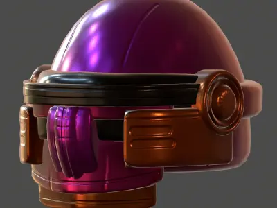 Gas mask helmet 3d model scifi Low-poly  Low-poly 3D model 558