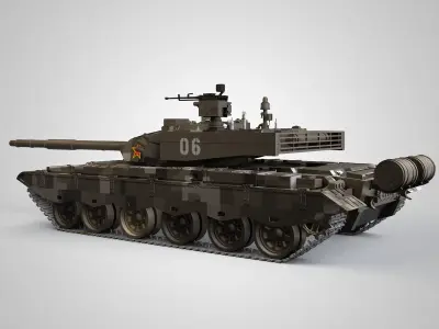 China ZTZ-99 tank 3D model