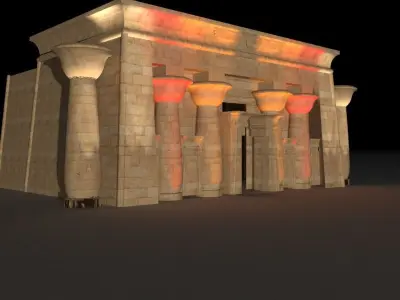 Pharaonic Temple Edfu 3D model