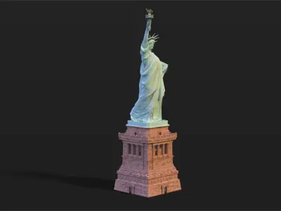 Statue of Liberty PBR Low-poly 3D model