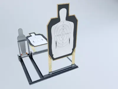 Police Shooting Target Low-poly 3D model