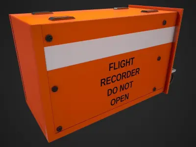 Flight Recorder Low-poly 3D model