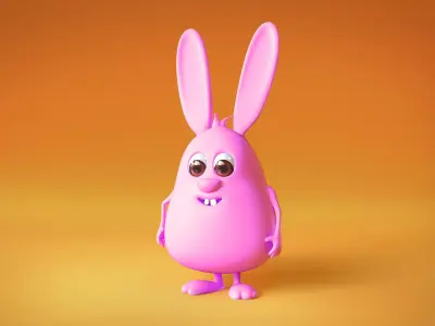 Bunny animation Low-poly 3D model