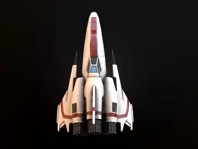 Battlestar Galactica Viper Mk II Low-poly 3D model
